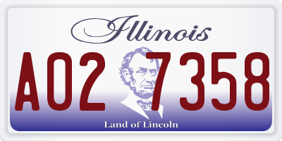 IL license plate A027358