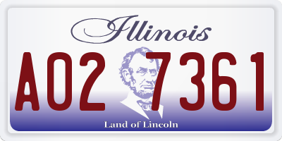 IL license plate A027361