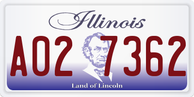 IL license plate A027362