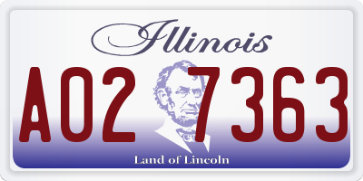 IL license plate A027363