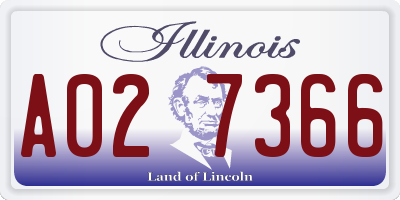 IL license plate A027366