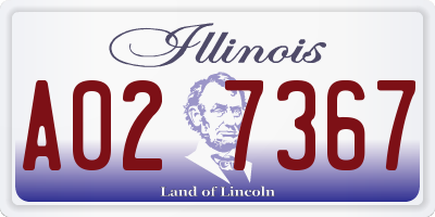 IL license plate A027367