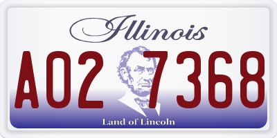IL license plate A027368