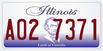 IL license plate A027371