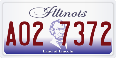IL license plate A027372