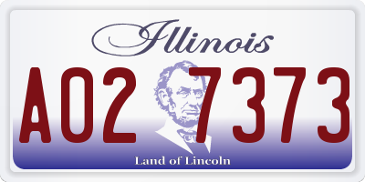 IL license plate A027373