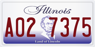 IL license plate A027375