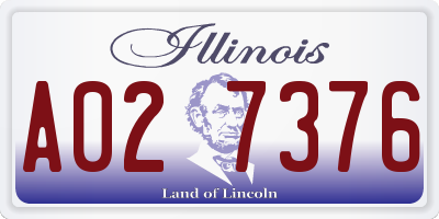 IL license plate A027376