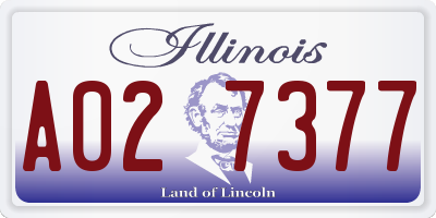 IL license plate A027377
