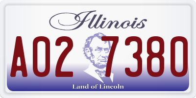 IL license plate A027380