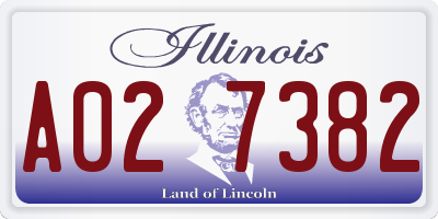 IL license plate A027382
