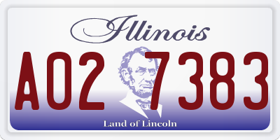 IL license plate A027383