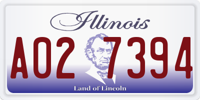 IL license plate A027394