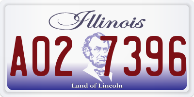 IL license plate A027396