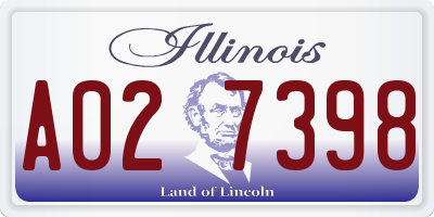 IL license plate A027398