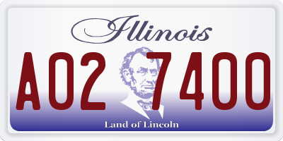 IL license plate A027400