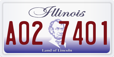 IL license plate A027401