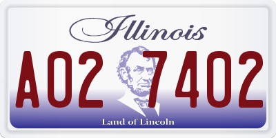 IL license plate A027402