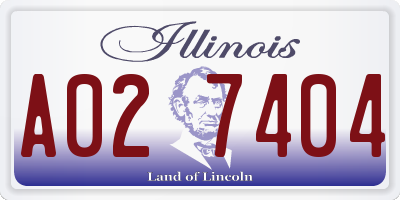 IL license plate A027404