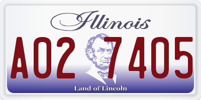 IL license plate A027405