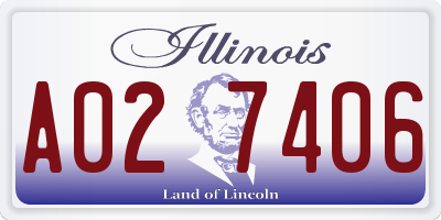 IL license plate A027406