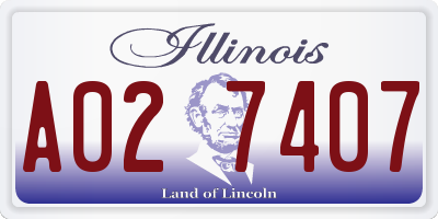 IL license plate A027407