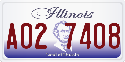 IL license plate A027408