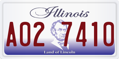 IL license plate A027410