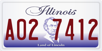 IL license plate A027412