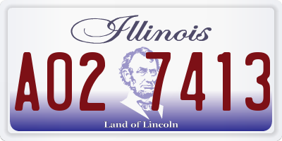IL license plate A027413