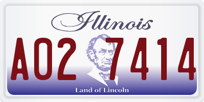 IL license plate A027414