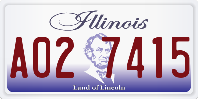 IL license plate A027415