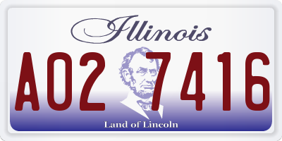 IL license plate A027416