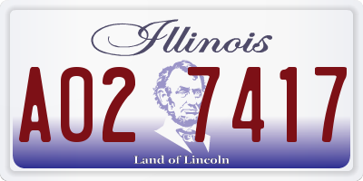 IL license plate A027417