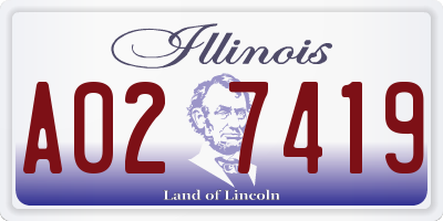 IL license plate A027419