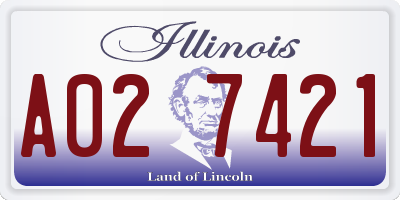 IL license plate A027421