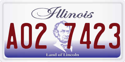 IL license plate A027423