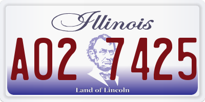 IL license plate A027425