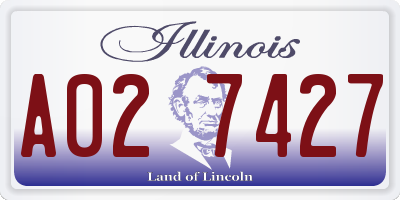IL license plate A027427