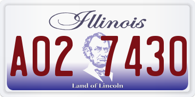 IL license plate A027430