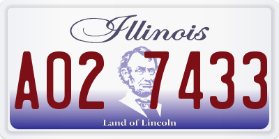 IL license plate A027433