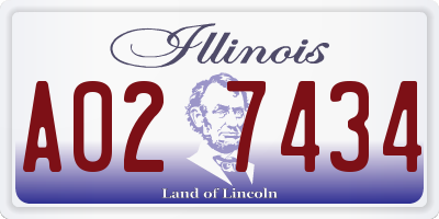 IL license plate A027434