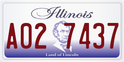 IL license plate A027437