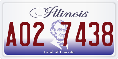 IL license plate A027438