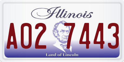 IL license plate A027443