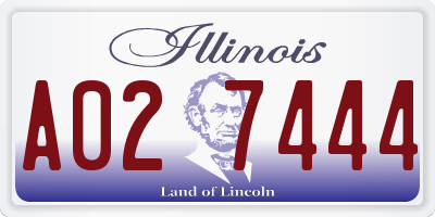 IL license plate A027444