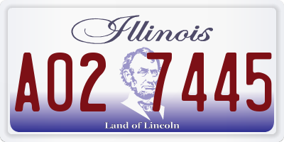 IL license plate A027445