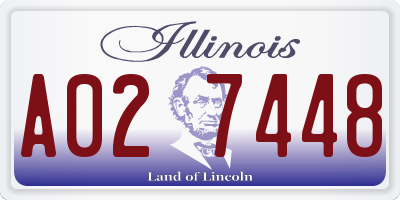 IL license plate A027448