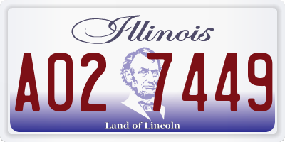 IL license plate A027449