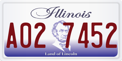 IL license plate A027452